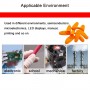 100 PCS Antistatic Antislip Durable Fingertips Latex Protective Gloves, Size: L, 2.8*6.5cm(Orange)