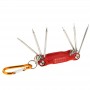 SUNSHINE SD-8100 Universal 6 in 1 Magnetic Precision Screwdrivers Tools Sets with Carabiner for iPhone / Other Mobile Phone, Random Color Delivery