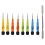 aisilin NO.7396 9 in 1 Various Bits Precicion Screwdriver with Spudger Prying Bar for iPhone 6 & 6S / iPhone 5 & 5S / Mobile Phone