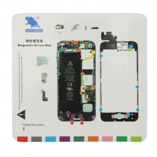 Magnetické šrouby Mat pro iPhone 5, velikost: 20 cm x 19 cm (bílá) 