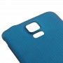 Оригінальний пластиковий матеріал батареї Корпус двері Кришка з водонепроникним Функція для Galaxy S5 / G900 (синій)