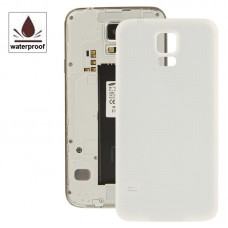 Cubierta original del material plástico de la batería de Vivienda de la puerta con la función impermeable para Galaxy S5 / G900 (blanco)