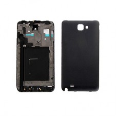 Высокая Qualiay Полный корпус корпус (LCD рамка рамка + задняя обложка) для Galaxy Note II / N7100 (черный)