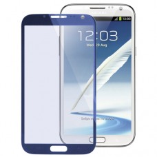 ორიგინალური წინა ეკრანის გარე მინის ობიექტივი Galaxy Note II / N7100 (მუქი ლურჯი) 