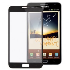 Оригинални предни екран Външен стъклен обектив за Galaxy Note / I9220 (черен) 