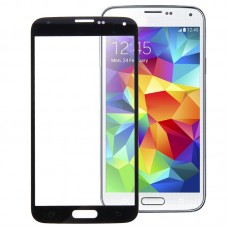 Eredeti elülső képernyő Külső üveglencse Galaxy S5 / G900 (fekete) 
