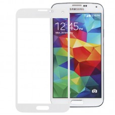 ორიგინალური წინა ეკრანის გარე მინის ობიექტივი Galaxy S5 / G900 (თეთრი) 