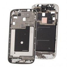 Original 2 i 1 LCD-skärm / Front Chassi för Galaxy S IV / I9500 (Silver)