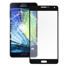 Предна екрана Външно стъкло Обектив за Galaxy A7 (2015) (черен) 