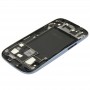 Full Housing LCD-ram Bezel Plate + Back Cover för Galaxy S III / I747 (Blå)