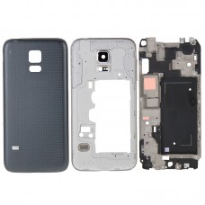 სრული საბინაო საფარის (Front საბინაო LCD ჩარჩო Bezel Plate + Middle Frame Bezel უკან Plate საბინაო კამერა ობიექტივი Panel + Battery Back Cover) for Galaxy Alpha / G850 (Black)