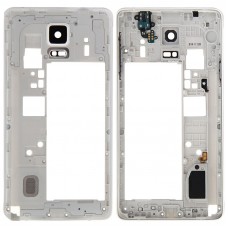 Keskimmäisen kehyksen Reuna takalevy Housing Kameran linssi Panel Galaxy Note 4 / N910F (valkoinen)