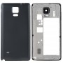 Pełna pokrywa obudowy (Bliski Rama Bezel Back Plate obudowa obiektywu panel + Battery Back Cover) dla Galaxy Note 4 / N910F (czarny)