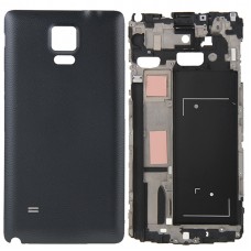 Teljes ház burkolat (Front Ház LCD keret visszahelyezése Plate + Battery Back Cover) Galaxy Note 4 / N910F (fekete)