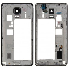 Середній рамки лицьовій панелі задньої пластини Корпус камери Панель об'єктива зі спікером Ringer Зуммер і навушників Отвір для Galaxy Note 4 / N910V (чорний)