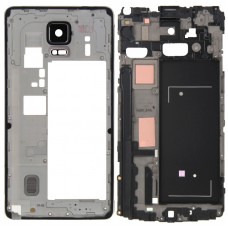 სრული საბინაო საფარის (Front საბინაო LCD ჩარჩო Bezel Plate + Middle Frame Bezel უკან Plate საბინაო კამერა ობიექტივი Panel) for Galaxy Note 4 / N910V (Black)