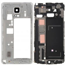 Volle Gehäuse-Abdeckung (Front Gehäuse LCD-Feld-Anzeigetafel Platte + mittleren Feld-Lünette zurück Platte Gehäuse Kamera-Objektiv-Panel) für Galaxy Note 4 / N910V (weiß)