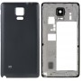 Full Housing Cover (Middle Frame Bezel Back Plate Housing Camera Lens Panel + Battery Back Cover ) for Galaxy Note 4 / N910V(Black)