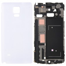 სრული საბინაო საფარის (Front საბინაო LCD ჩარჩო Bezel Plate + Battery Back Cover) for Galaxy Note 4 / N910V (თეთრი)