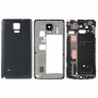 სრული საბინაო საფარის (Front საბინაო LCD ჩარჩო Bezel Plate + Middle Frame Bezel უკან Plate საბინაო კამერა ობიექტივი Panel + Battery Back Cover) for Galaxy Note 4 / N910V (Black)