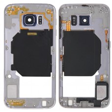 Zadní deska Pouzdro Camera Lens Panel s bočních tlačítek a reproduktor vyzvánění bzučák pro Galaxy S6 / G920F (šedá)