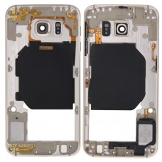 Back Plate Housing Camera Lens Panel  with Side Keys and Speaker Ringer Buzzer for Galaxy S6 / G920F(Gold) 