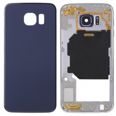 Plein couvercle du boîtier (plaque arrière Panneau de logement Camera Lens + Batterie couverture arrière) pour Galaxy S6 / G920F (Bleu)