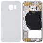 Teljes ház burkolat (Back Plate Ház Camera Lens Panel + Battery Back Cover) Galaxy S6 / G920F (fehér)