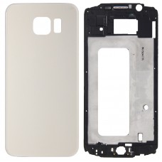 Full Housing Cover (Front Housing LCD-ram Bezel Plate + Batteri Back Cover) för Galaxy S6 / G920F (GOLD)