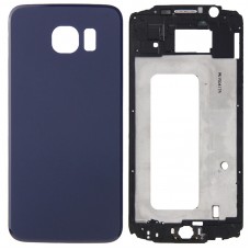 Полный крышку корпуса (передняя панель Корпус LCD рамка ободок Тарелка + батареи задняя обложка) для Galaxy S6 / G920F (синий)
