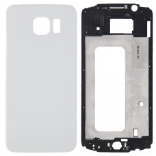 Cubierta de vivienda completa (LCD marco del bisel frontal de la carcasa Placa + batería cubierta trasera) para Galaxy S6 / G920F (blanco)