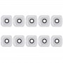 10 PCS Camera Lens Cover with Sticker for Galaxy S6 Edge / G925(White)