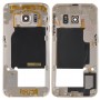 Seljaplaat Housing Kaamera Lens Panel Küljeklahvid ja kõlar Ringer Summeri Galaxy S6 Edge / G925 (Gold)