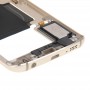 BACK Plate Housing Camera Lenspanel med sidoknappar och högtalare Ringer Buzzer för Galaxy S6 Edge / G925 (Gold)