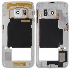Back Plate Housing Camera Lens Panel with Side Keys and Speaker Ringer Buzzer for Galaxy S6 Edge / G925(Silver) 