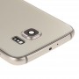 Full Cover bydlení (Back Plate Pouzdro Camera Lens panel + baterie Zadní kryt) pro Galaxy S6 EDGE / G925 (Gold)