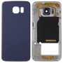 Full Housing Cover (zadní deska Pouzdro Camera Lens panel + baterie Zadní kryt) pro Galaxy S6 EDGE / G925 (modrá)