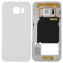 Cubierta de vivienda completa (placa trasera de la carcasa de la lente de la cámara Panel + batería cubierta trasera) para Galaxy S6 Edge / G925 (blanco)