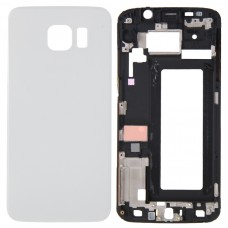 Пълното покритие на корпуса (Front Housing LCD Frame Bezel Plate + Battery Back Cover) за Galaxy S6 Edge / G925 (Бяла)