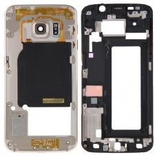 Full Cover Kryt (Přední Kryt LCD rámeček Bezel Plate + zadní deska Kryt Objektiv fotoaparátu Panel) pro Galaxy S6 EDGE / G925 (Gold)