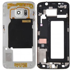 Полный крышку корпуса (передняя панель Корпус LCD рамка ободок Тарелка + заднюю панель Корпус объектива камеры панель) для Galaxy S6 Край / G925 (серебро)