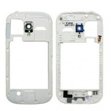 Middle Frame Bezel Back Plate Housing Camera Lens Panel  for Galaxy SIII mini / i8190(White)