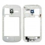 Средний рамки лицевой панели задней пластины Корпус камеры Панель объектива для Galaxy SIII Mini / i8190 (белый)