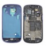 Front Housing LCD Frame Bezel Plate  for Galaxy SIII mini / i8190(Dark Blue)