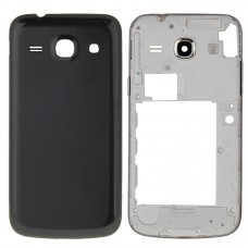 Full Housing Cover (Middle Frame Bezel + Battery Back Cover) pro Galaxy Core Plus / G350 (Black)