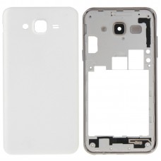 Full Housing Cover (Middle Frame Bezel + Battery Back Cover) for Galaxy J5(2015) / J500(White)