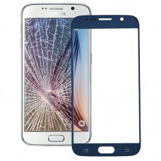 Original Front Screen Outer Glass Lens for Galaxy S6 / G920F(Dark Blue) 