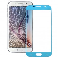 Original Front Screen Outer Glass Lens for Galaxy S6 / G920F(Baby Blue) 