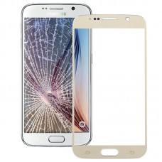 Original de la pantalla frontal lente de cristal externa para Galaxy S6 / G920F (Oro)