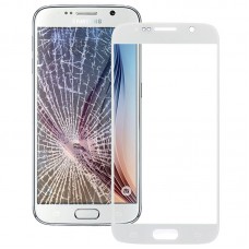 Original Front Screen Outter klaas objektiiv Galaxy S6 / G920F (valge) 